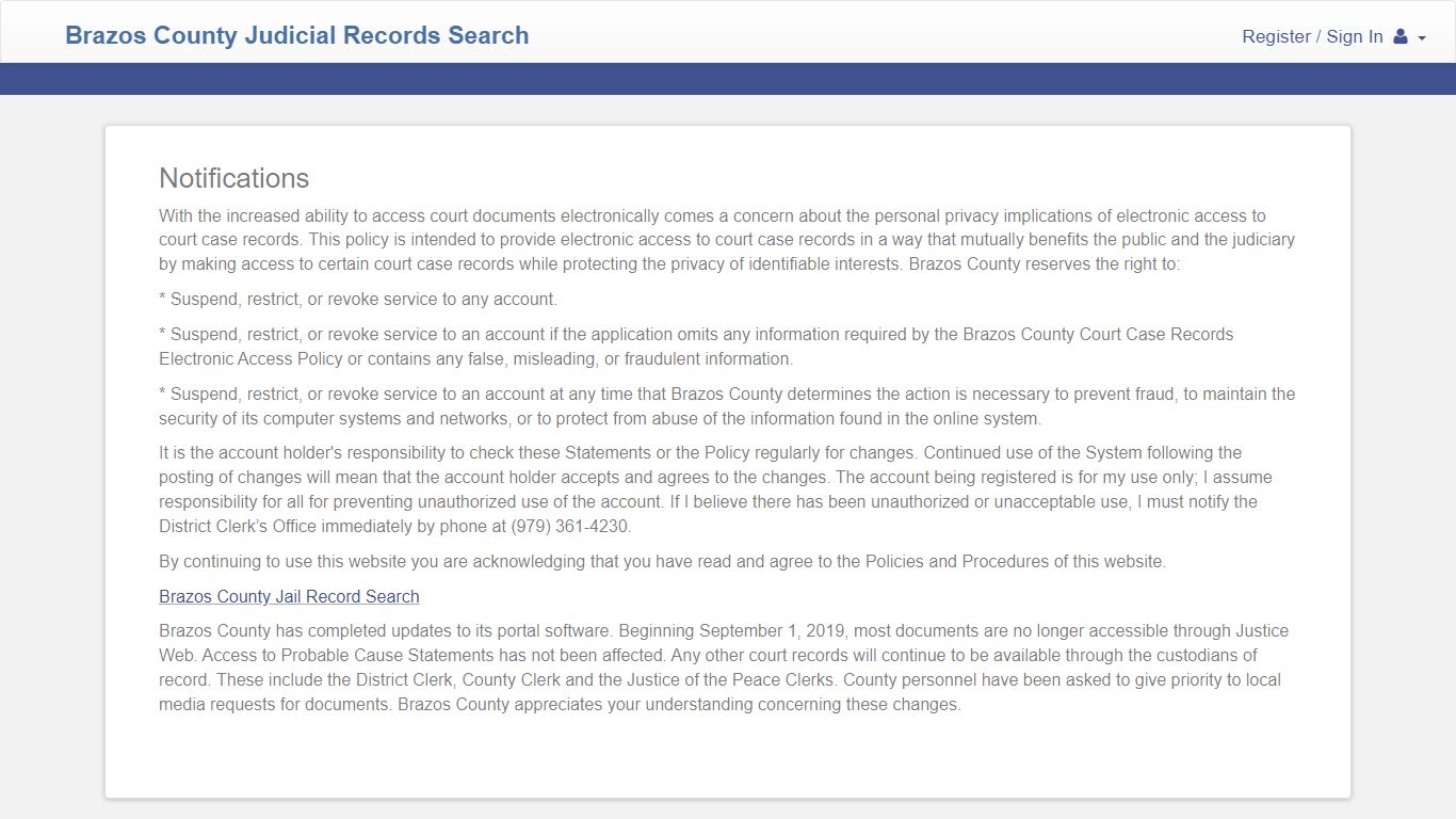 Brazos County Judicial Records Search